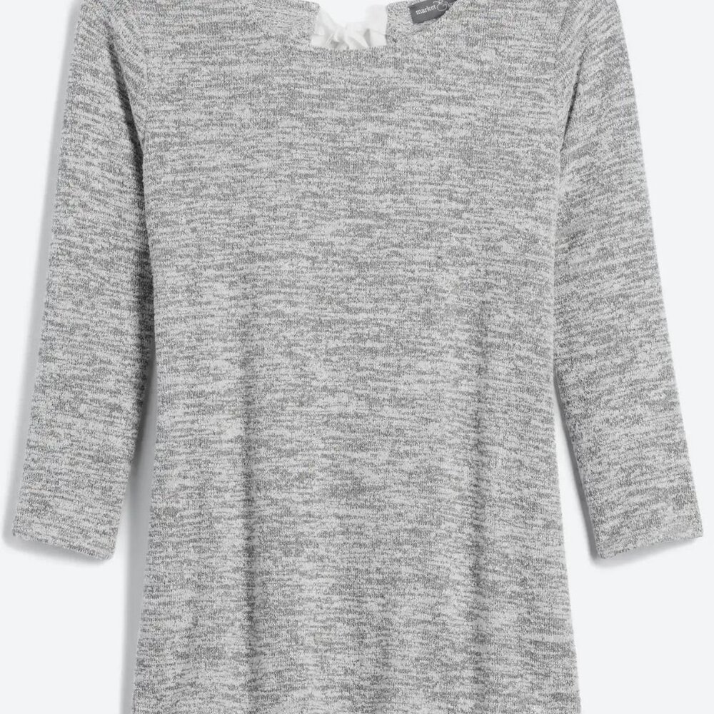 Market & Spruce Gray Knit Sweater 3/4 length sleeve